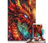 1000 Pieces Puzzles for Adults Dragon Enigmas Gaze, Educational Game, Train Your Brain And Hands, Improving Love between Couples 38x52cm