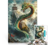 1000 Pieces Puzzles for Adults Dragon Guardian of the Wall Staycation: Zeit totschlagen Kunstwerk Geschenk75x50cm