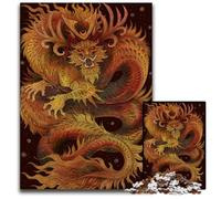 1000 Pieces Puzzles for Adults Dragon Warrior Wooden Jigsaw Puzzles for Adults Home Decor Brain Teaser Game for Teenagers Family Interaction 1000 PCS(75x50cm)