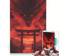 1000 Pieces Puzzles for Adults Dragon with Red Eyes, Educational Game, Train Your Brain And Hands, Improving Love between Couples 38x26cm