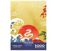 1000 Pieces Puzzles for Adults Dragon with Sea Waves Jigsaw Puzzle Family Games Difficult Hard Unique Gifts for Birthday And Christmas 52x38cm/1000pcs