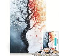 1000 Pieces Puzzles for Adults Dual Split Tree Of Fortune, Educational Game, Train Your Brain And Hands, Improving Love between Couples 38x26cm
