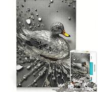 1000 Pieces Puzzles for Adults Duck in Water Droplets, Educational Game, Train Your Brain And Hands, Improving Love between Couples 38x26cm