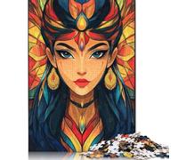 1000 Pieces Puzzles for Adults Durga Hindu Goddess Abstract Portrait Creative Square Jigsaw Puzzles for Adults, Wooden Puzzles Home Decoration Jigsaw Puzzles 1000pcs (75x50cm)