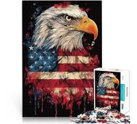 1000 Pieces Puzzles for Adults Eagle American Flag Spielzeug für die ganze Familie Geeignet für die Schreibtischdekoration52x38cm