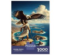 1000 Pieces Puzzles for Adults Eagle on Man's Shoulder Adult Puzzles Brain Teaser Game Enhance Memory Unique Gifts for Birthday And Christmas 52x38cm/1000pcs