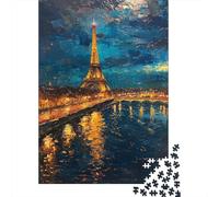 1000 Pieces Puzzles for Adults Eiffel Tower Reflections Puzzles for Adults Hands-on Game But Fun And Humorous Parent-child Interaction 70x50cm/1000pcs
