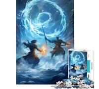 1000 Pieces Puzzles for Adults Elemental Ninja Combat Brain Teaser Game Toys Educational Games Birthday Gifts Analysis And Logic (Size 38x26cm)