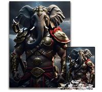 1000 Pieces Puzzles for Adults Elephant Armor Kingdom Impossible Jigsaw Puzzles for Adults Perfect for Teenagers Family Bonding Brain Teaser DIY Home Decor Gift 1000 PCS(38x26cm)