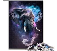 1000 Pieces Puzzles for Adults Elephant Cloud cardboard Jigsaw Puzzles for Adults Family Interaction & Fun Gift, Vibrant Abstract Design (Size 26x38cm)