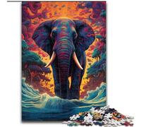 1000 Pieces Puzzles for Adults Elephant Walking On Beach 1000 Pieces Puzzle Gifts for Birthdays, Holidays & Home Decor Size 26X38CM
