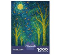 1000 Pieces Puzzles for Adults Enchanted Forest Under A Swirling Sky Puzzles for Adults Hands-on Game But Fun And Humorous Parent-child Interaction 38x26cm/1000pcs