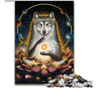 1000 Pieces Puzzles for Adults Enlightenment Polar Wolf Jigsaw Made of cardboard,Family Interaction & Brain Challenge, Family Activity Challenge 1000pcs(26x38cm)