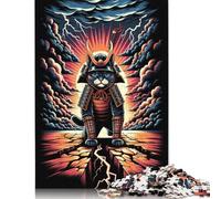 1000 Pieces Puzzles for Adults Epic Cute Samurai Cat Jigsaw Puzzles for Adults And Wooden Puzzles Home Decoration 1000pcs (75x50cm)