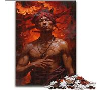 1000 Pieces Puzzles for Adults Epic Fantasy Fire Mage Red Jigsaw for Teenagers, Couples, And Friends for Birthdays, Christmas (size : 26x38cm)