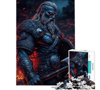 1000 Pieces Puzzles for Adults Epic Nordic Warrior Poster Jigsaw Puzzle Brain Teaser Game Analysis And Logic Unique Gifts for Birthday And Christmas (Size 50x75cm)