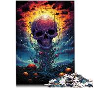 1000 Pieces Puzzles for Adults evil skull Stress Relief Toys 26x38cm Wall Decoration Unique Birthday and Xmas Gifts for teenager Age 14+