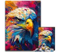 1000 Pieces Puzzles for Adults Expressive Eagle Jigsaw Puzzles Family Interactive Game Craft Gift with Colorful Artwork 1000 PCS(75x50cm)
