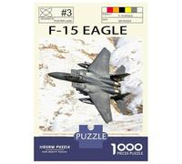 1000 Pieces Puzzles for Adults F15 Eagle Aircraft Jigsaws for Adults Relax Games Enhance Memory Unique Gifts for Birthday And Christmas 52x38cm/1000pcs
