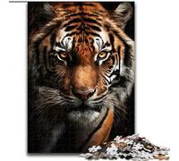 1000 Pieces Puzzles for Adults Face of The Tiger Made of Wood, Interactive Family Game, Suitable for Ages 14+ 50x75cm for Holidays, Birthdays, And Family Game Nights