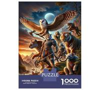 1000 Pieces Puzzles for Adults Fantasy Animal Warrior Art Print Jigsaw for Adults Family Games Difficult Challenge Unique Gifts for Birthday And Christmas 38x26cm/1000pcs