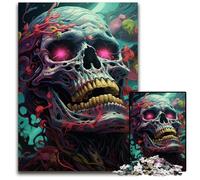 1000 Pieces Puzzles for Adults Fantasy Colorful Skull Impossible Jigsaw Puzzles for Adults Family Interactive Game, Craft Gift with Colorful Artwork 1000 PCS(75x50cm)