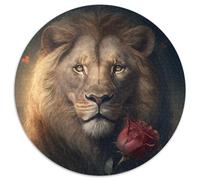 1000 Pieces Puzzles for Adults Fantasy Lion 1000 Pieces Round Puzzles for Adults for Teenager & Families, Perfect DIY Decor & Brain-Teasing Challenge 67.5x67.5cm