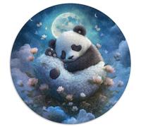1000 Pieces Puzzles for Adults Fantasy Panda 1000 Pieces Round Puzzles for Adults for Teenager & Families, Perfect DIY Decor & Brain-Teasing Challenge 67.5x67.5cm