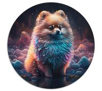 1000 Pieces Puzzles for Adults Fantasy Pomeranian Round Jigsaw Puzzles for Birthdays, Holidays, And Home Decor 1000pcs (67.5x67.5cm)