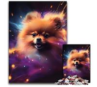 1000 Pieces Puzzles for Adults Fantasy Pomeranian Wooden Jigsaw Challenging Brain Teaser for Teenagers, Family Fun Interactive Game 50x75CM/19.68x29.52inch