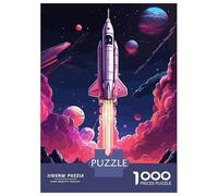 1000 Pieces Puzzles for Adults Fantasy Rocket Space Teenager Puzzles Brain Teaser Game Home Decoration for Is Ideal As A Gift 70x50cm/1000pcs