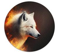 1000 Pieces Puzzles for Adults Fantasy Wolf 1000 Pieces Round Puzzles for Adults for Teenager & Families, Perfect DIY Decor & Brain-Teasing Challenge 67.5x67.5cm
