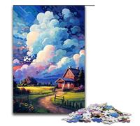 1000 Pieces Puzzles for Adults Farms Is Surrounded by SplattersLots of Coloured Decompressing Intellectual Educational Toy Gifts Ideas 75x50cm