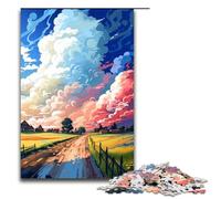 1000 Pieces Puzzles for Adults Farms Is Surrounded by SplattersLots of Coloured Decompressing Intellectual Educational Toy Gifts Ideas 75x50cm
