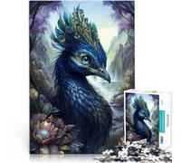 1000 Pieces Puzzles for Adults Fictitious Peacock Made of cardboard for age 14+ DIY Educational Games because it is ideal as a gift for the whole family。size:26x38cm/10.24x14.96inch