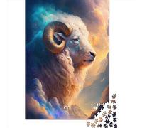 1000 Pieces Puzzles for Adults Fiery Ram Jigsaw Puzzles for Adults And Paper Puzzles Home Decoration 38x26cm/1000pcs