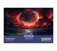 1000 Pieces Puzzles for Adults Fiery Sunset Over Volcanic Landscape Puzzle for Adults Toy Wall Decor Analysis And Logic Unique Gifts for Birthday And Christmas 52x38cm/1000pcs
