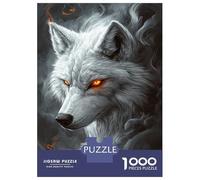 1000 Pieces Puzzles for Adults Fiery Wolf's Gaze -5 Jigsaws for Adults Relax Games Enhance Memory Unique Gifts for Birthday And Christmas 52x38cm/1000pcs