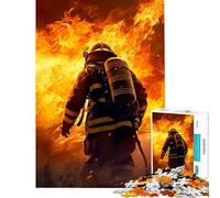 1000 Pieces Puzzles for Adults Firefighter for Birthday, Chrismas Birthday Present Educational Games for Age 14+ Game (38x52cm)