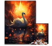 1000 Pieces Puzzles for Adults Flame Lake SwanPuzzles for Adults for TeenagersTeens Ideal BirthdayHoliday Gift 1000 PCS(75x50cm)
