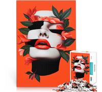 1000 Pieces Puzzles for Adults Floral Female Face Collage Lernspiele Heimdekoration Heimdekoration Spielzeug75x50cm