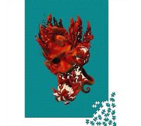 1000 Pieces Puzzles for Adults Floral Skull Art Print-1 Jigsaw for Adults Anti-Stress Toys Difficult Hard Difficult And Challenge 38x26cm/1000pcs