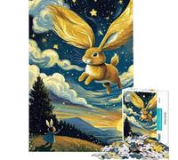 1000 Pieces Puzzles for Adults Flying Rabbit Fantasy Landscape Toy Intellectual Game Educational Games But Fun And Humorous Secret Santa Gifts (size 38x52cm)