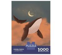 1000 Pieces Puzzles for Adults Flying Whale Puzzles for Adults Hands-on Game But Fun And Humorous Parent-child Interaction 70x50cm/1000pcs