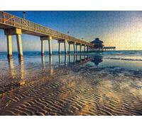 1000 Pieces Puzzles for Adults - Fort Myers Beach Pier Funny Puzzles Challenging Brain Exercise, for Puzzle Lovers Gift