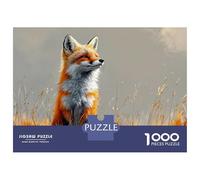 1000 Pieces Puzzles for Adults Fox in Field Digital Art Teenager Puzzles Brain Teaser Game Home Decoration for Is Ideal As A Gift 38x26cm/1000pcs