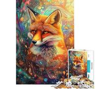1000 Pieces Puzzles for Adults Fox in Wonderland for Educational Game Challenge Toy for Educational Game Analysis And Logic Birthday Gifts (size 38x26cm)