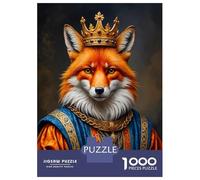 1000 Pieces Puzzles for Adults Fox King Jigsaws for Adults Relax Games Enhance Memory Unique Gifts for Birthday And Christmas 70x50cm/1000pcs