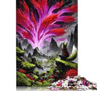 1000 Pieces Puzzles for Adults Fox Spirit Gazing at Energy Burst Creative Square Jigsaw Puzzles for Adults, Wooden Puzzles Home Decoration Jigsaw Puzzles 1000pcs (75x50cm)