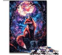 1000 Pieces Puzzles for Adults Fox Under The Moon Impossible Jigsaw Puzzles for Adults 26X38CM for Teenager & Families, Perfect DIY Decor & Brain-Teasing Challenge